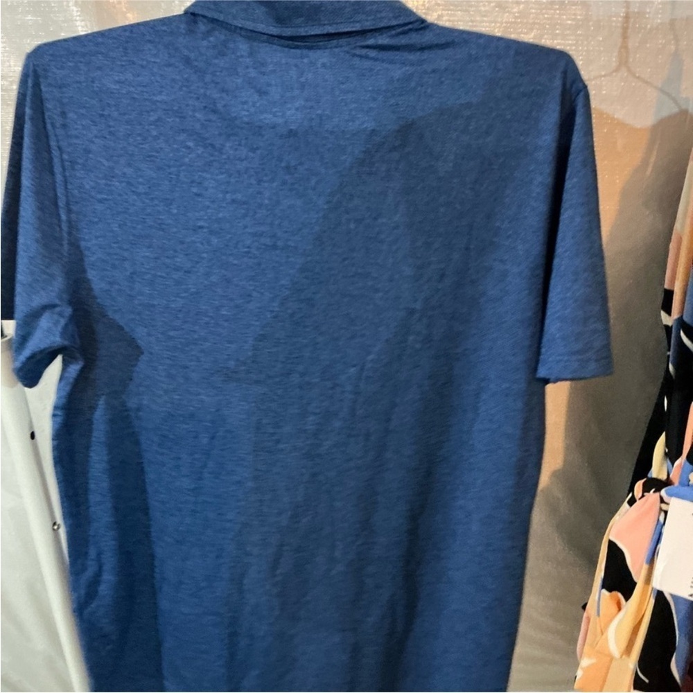 32 Degrees Blue Polo Shirt Soft Short-Sleeve - Picture 4 of 4